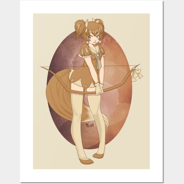 Magical Girl Dog Wall Art by Jisu